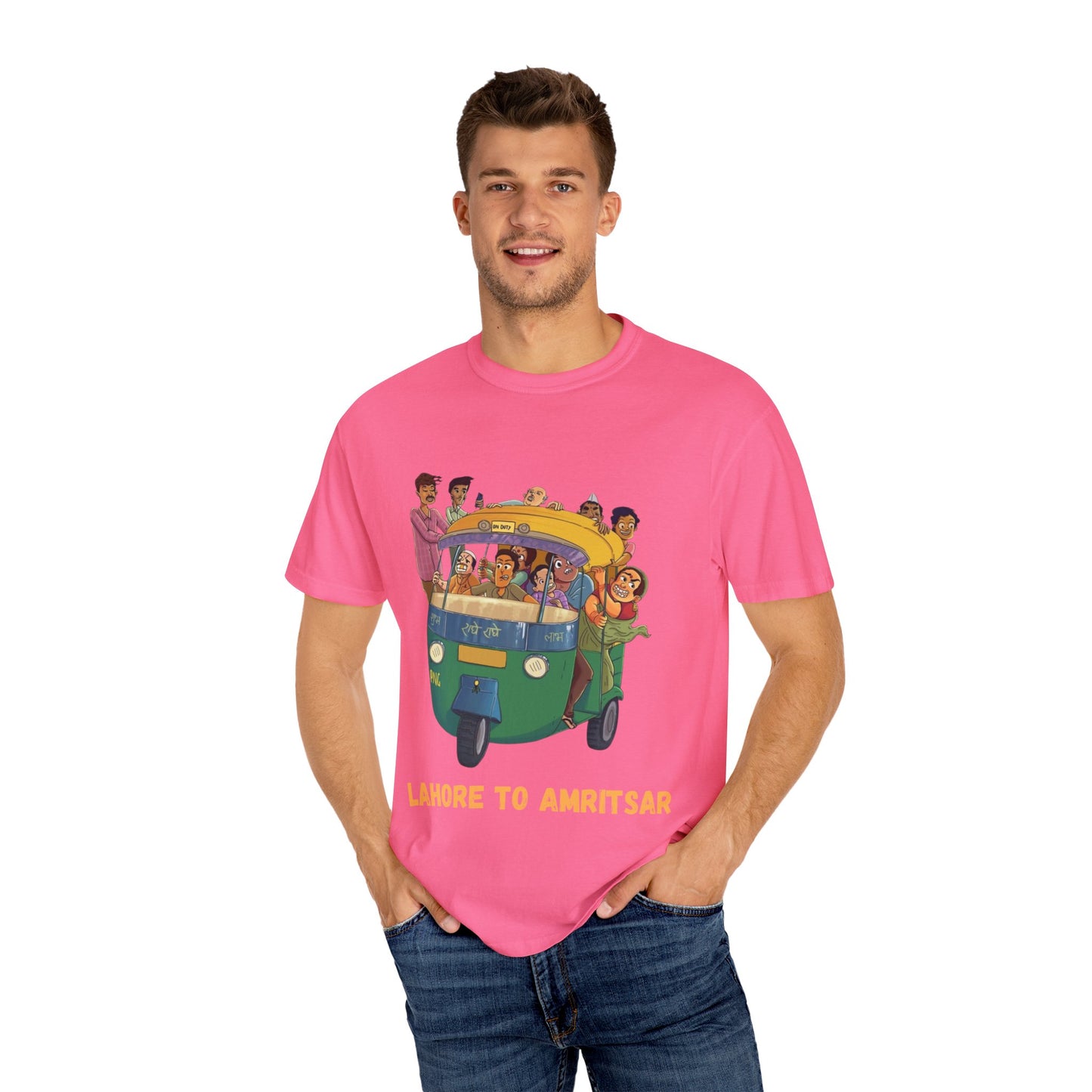 Vibrant Travel T-Shirt - Fun Lahore to Amritsar Design, Perfect for Adventurers, Travel Lovers, Gift Ideas, Casual Wear, Summer Style