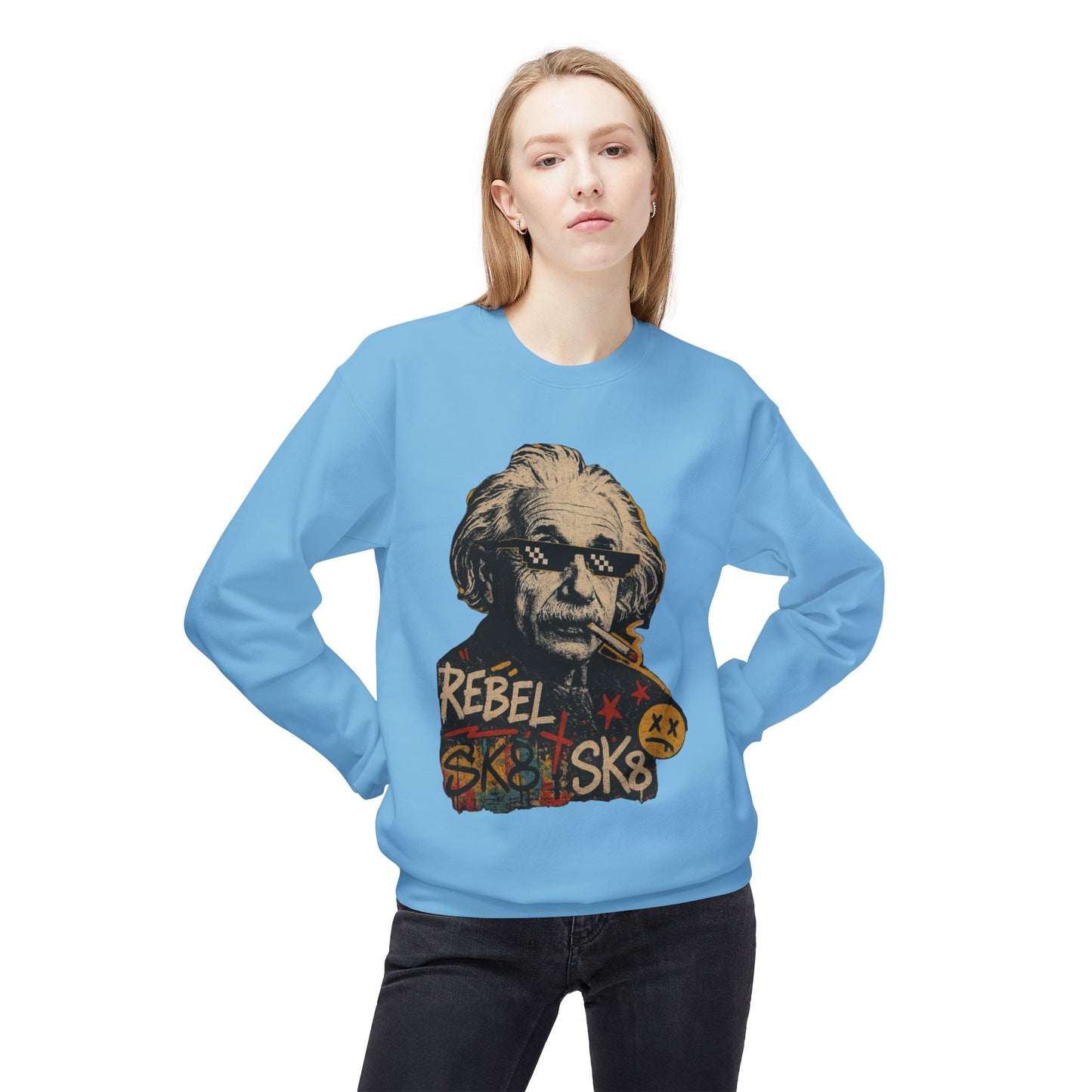 Rebel Sweatshirt, Distressed Rebel Sweater, Vintage Rebel Jumper, Edgy Rebel Pullover, Rebel Clothing, Rebel Apparel
