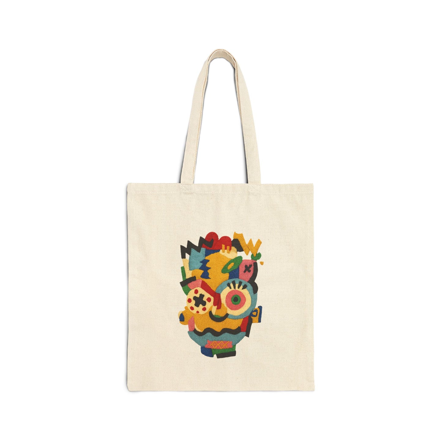 Cute Illustrated Cotton Canvas Tote Bag, Eco-Friendly Shopping Bag, Gift for Pet Lovers, Beach Tote, Everyday Carryall