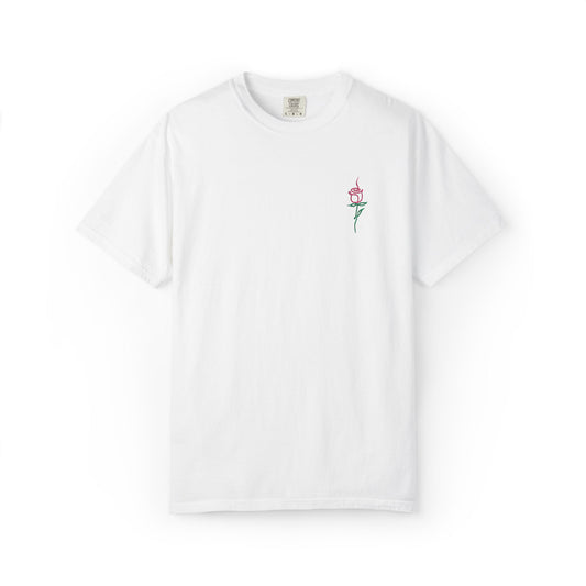 Embroidered Floral Unisex T-Shirt | Perfect Gift for Nature Lovers, Casual Wear, Summer Style, Eco-Friendly Fashion, Everyday Comfort