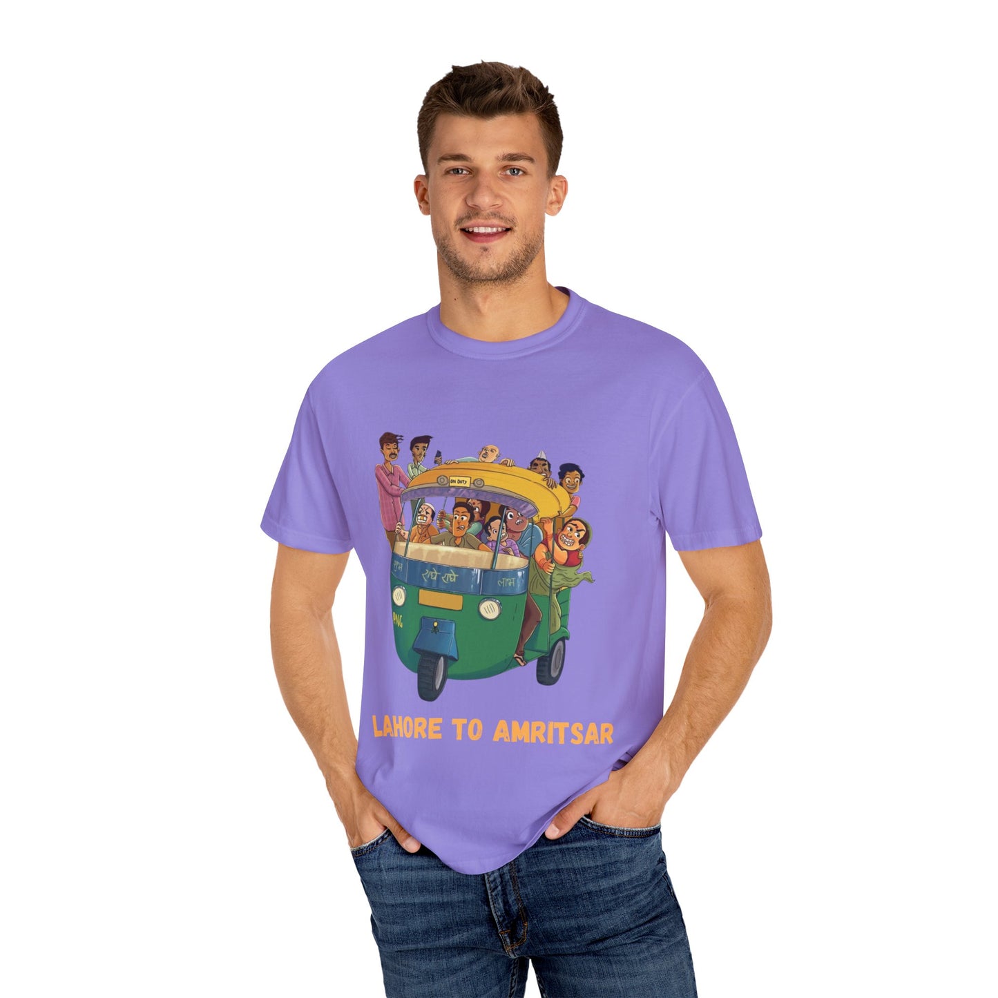 Vibrant Travel T-Shirt - Fun Lahore to Amritsar Design, Perfect for Adventurers, Travel Lovers, Gift Ideas, Casual Wear, Summer Style