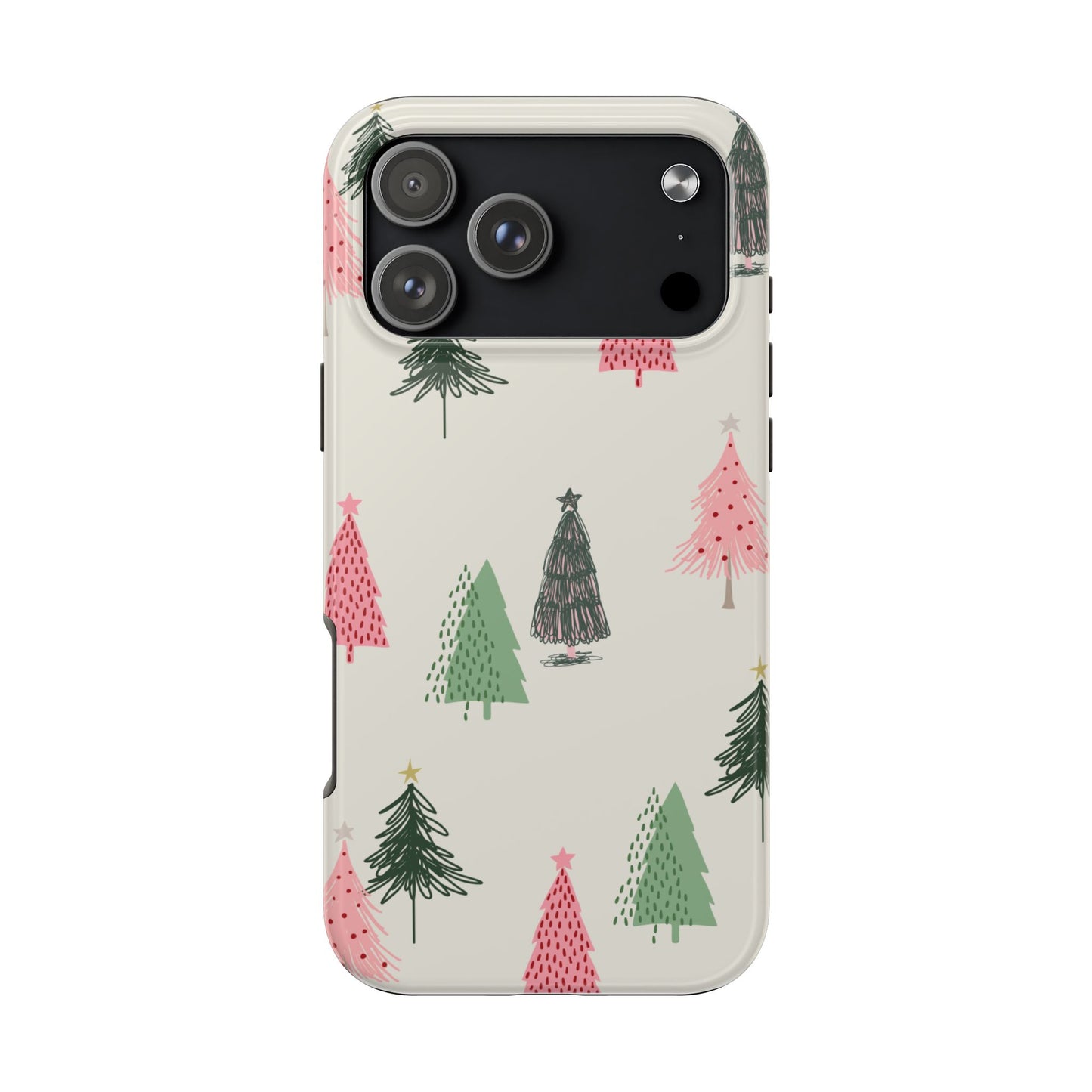 Snowman Phone Case with Forest Trees and Snowflakes Cute Holiday Design Protective Cover for Christmas and Cozy Seasonal Vibes
