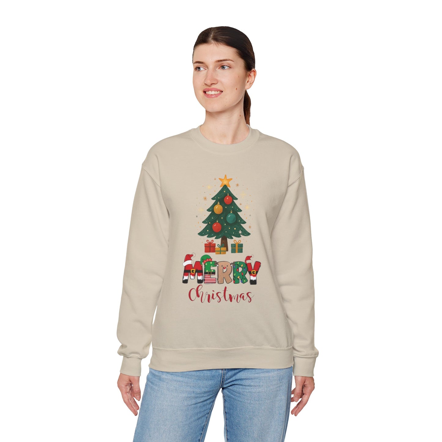 Unisex Christmas Vibes Crewneck Sweatshirt, Christmas outfit Holiday Vibes