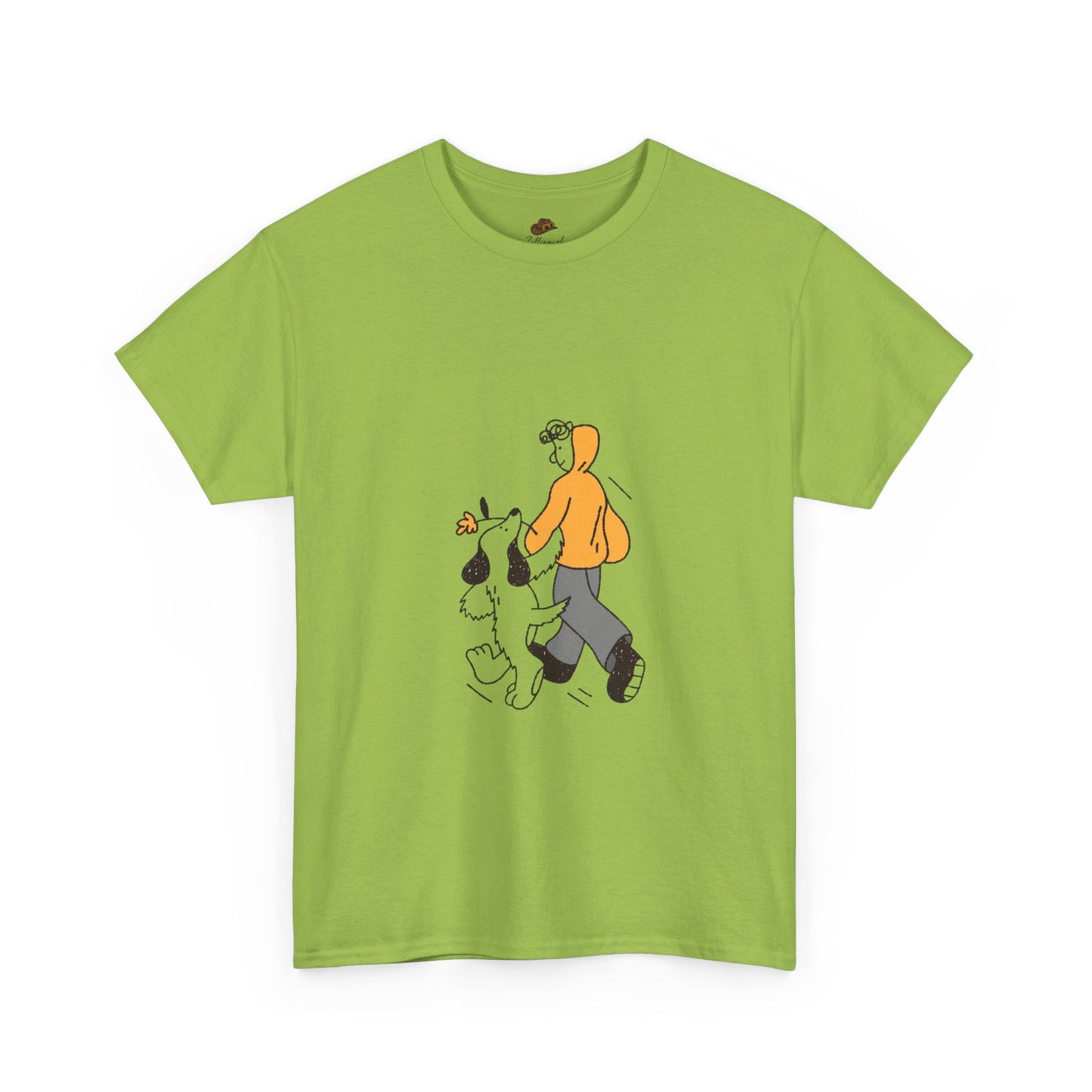 Casual Graphic T-Shirt for Dog Lovers, Cute Pet Walk Tee, Unisex Apparel, Gift for Animal Lovers, Everyday Wear