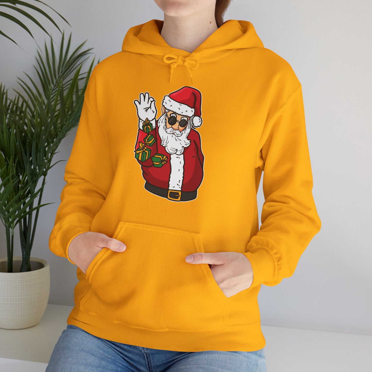 Hooded Sweatshirt Cool Salt Bae Santa with Gifts Unisex Heavy Blend™