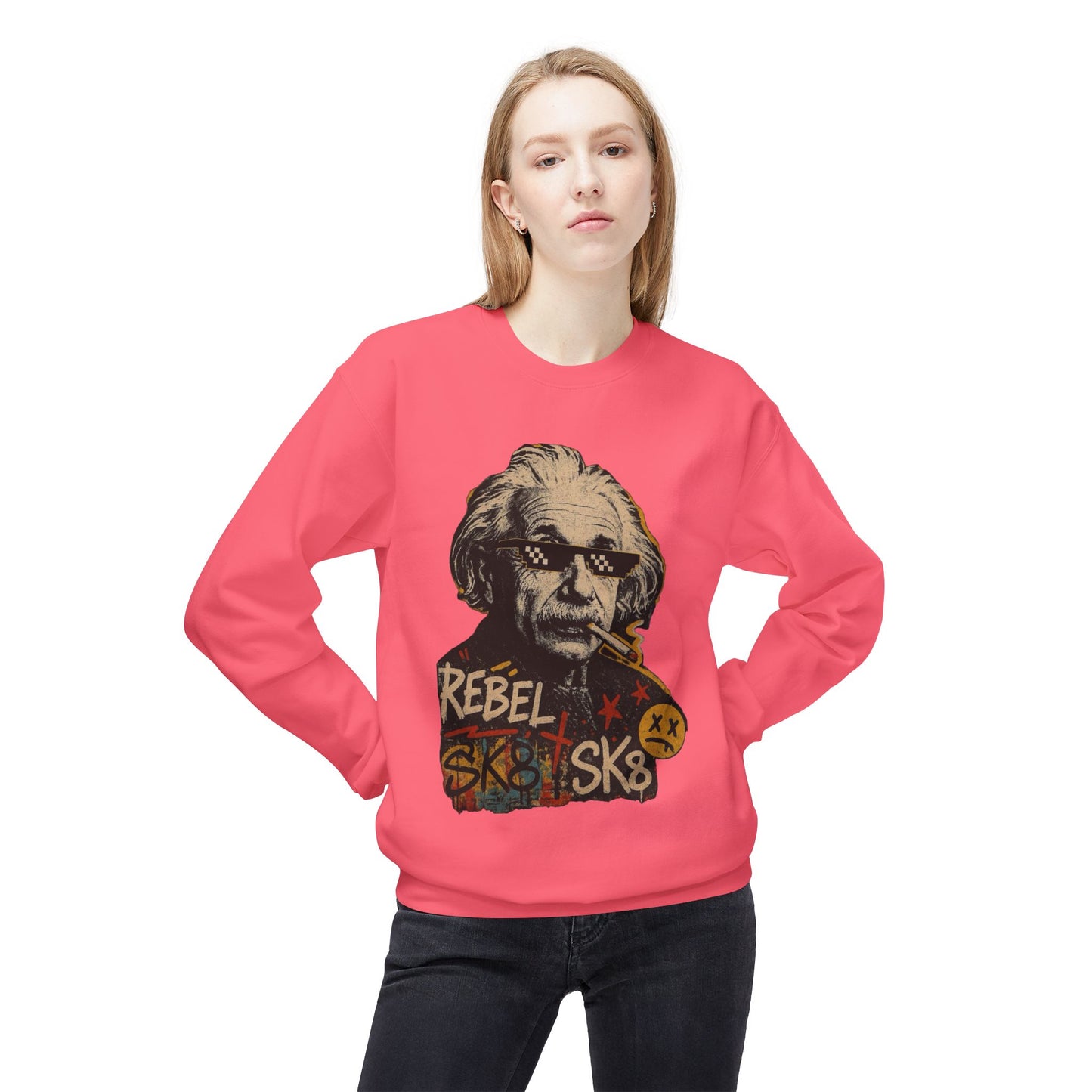 Rebel Sweatshirt, Distressed Rebel Sweater, Vintage Rebel Jumper, Edgy Rebel Pullover, Rebel Clothing, Rebel Apparel