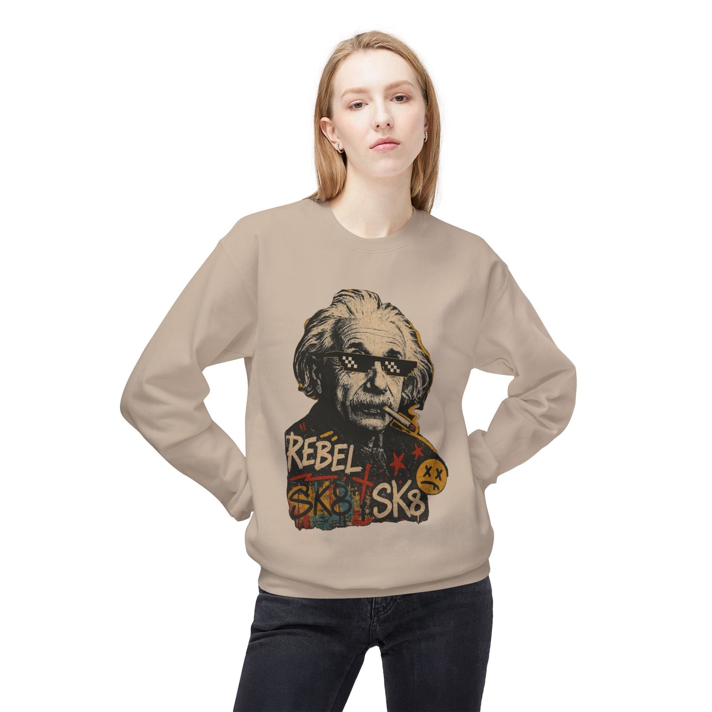 Rebel Sweatshirt, Distressed Rebel Sweater, Vintage Rebel Jumper, Edgy Rebel Pullover, Rebel Clothing, Rebel Apparel