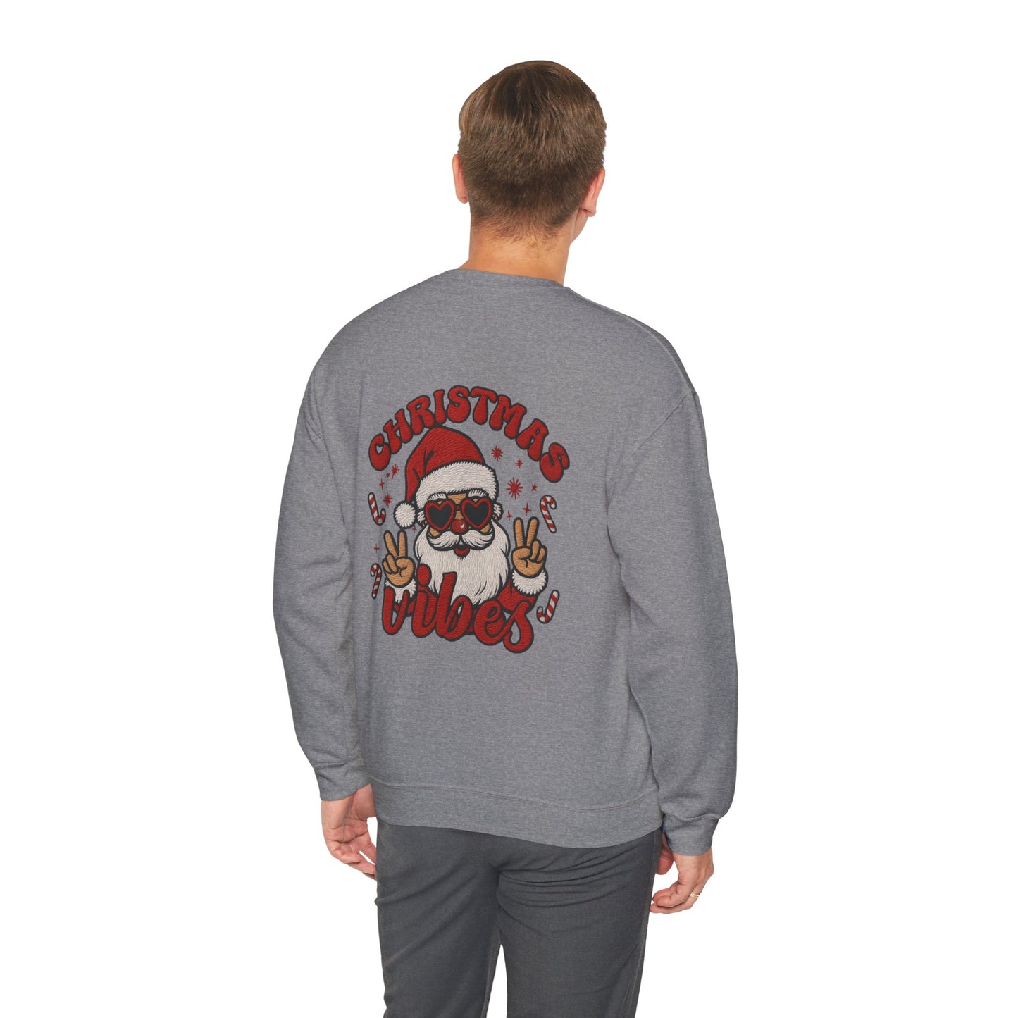 Unisex Christmas Vibes Crewneck Sweatshirt, Christmas outfit Holiday Vibes