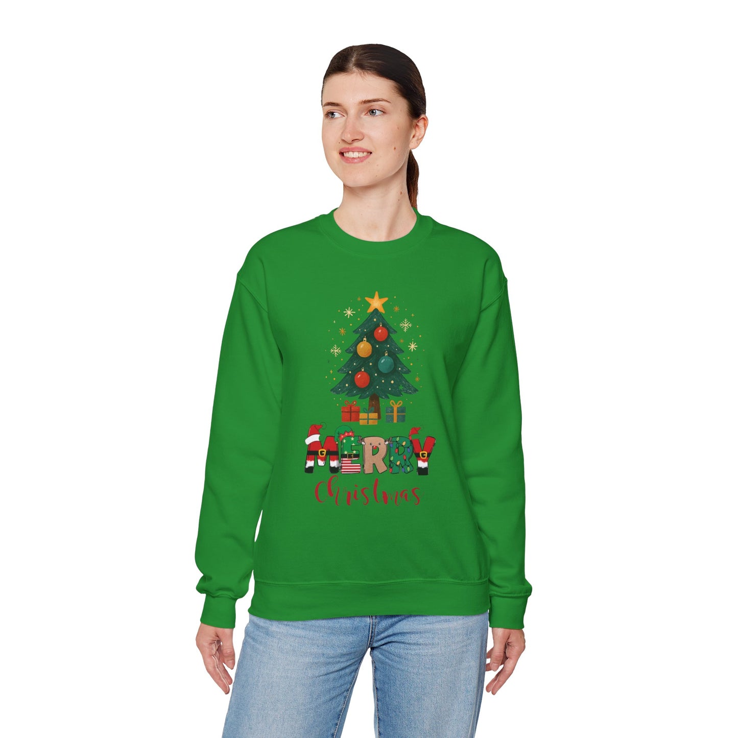 Unisex Christmas Vibes Crewneck Sweatshirt, Christmas outfit Holiday Vibes