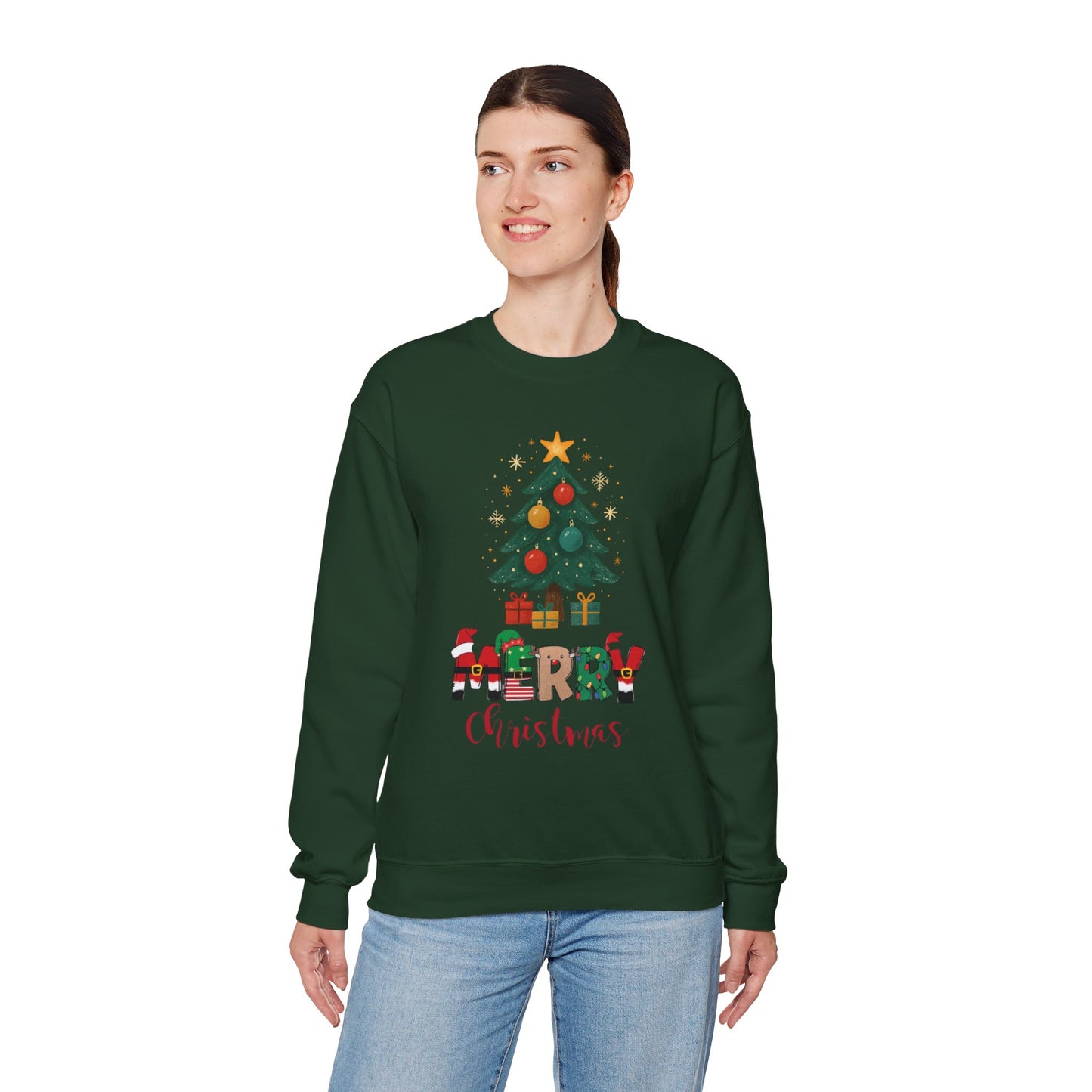 Unisex Christmas Vibes Crewneck Sweatshirt, Christmas outfit Holiday Vibes