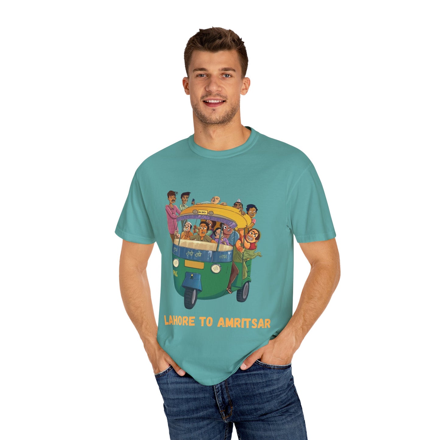 Vibrant Travel T-Shirt - Fun Lahore to Amritsar Design, Perfect for Adventurers, Travel Lovers, Gift Ideas, Casual Wear, Summer Style