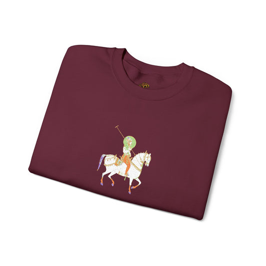 Embroidered Equestrian Art Colorful Unicorn Sweatshirt, Cozy Crewneck, Perfect for Gifts, Birthday, Casual Wear, Holiday Apparel
