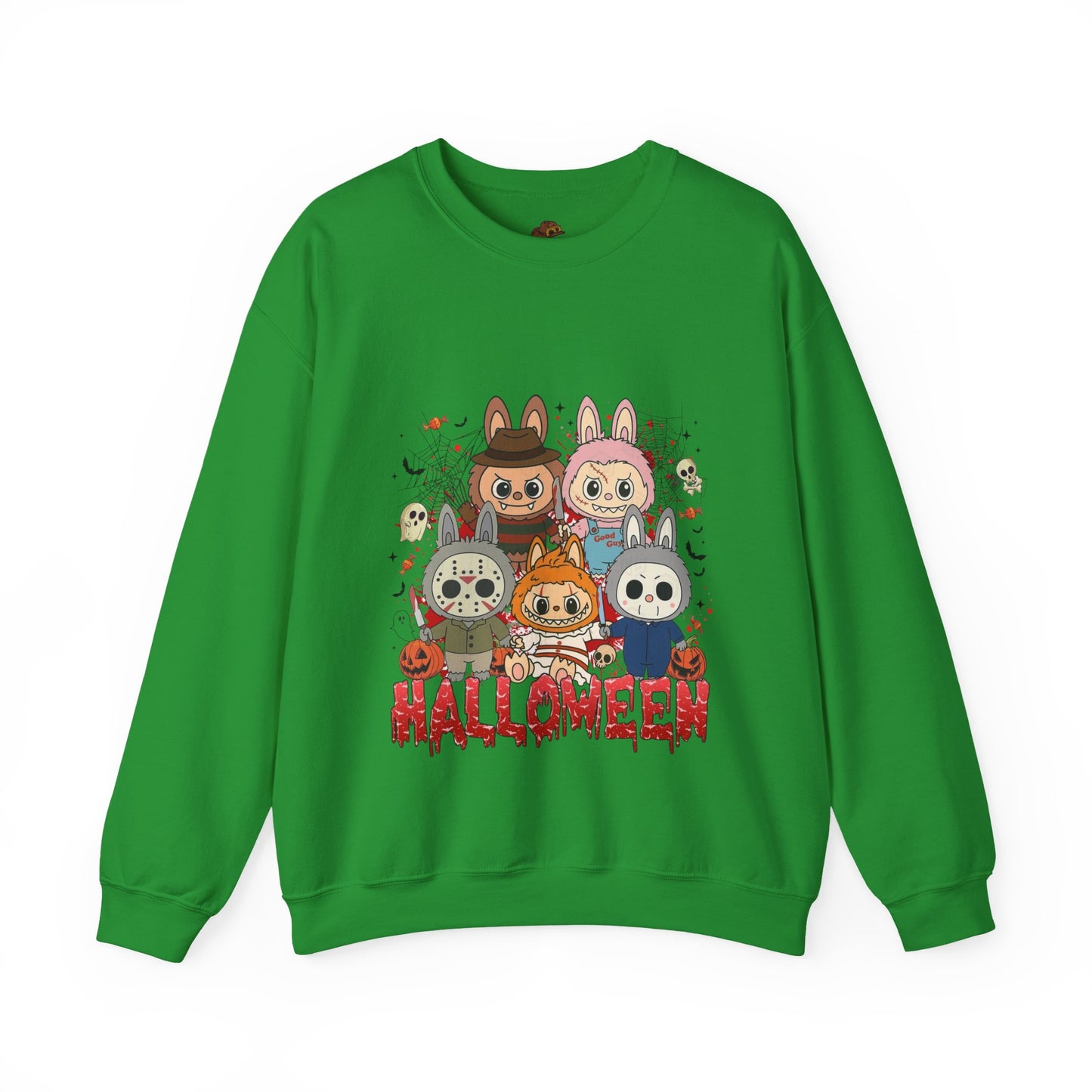 Labubu Halloween Sweatshirt, Cute Monster Costume Pullover, Trick or Treat Jumper, Spooky Cartoon Sweater, Unisex Monster Hoodie