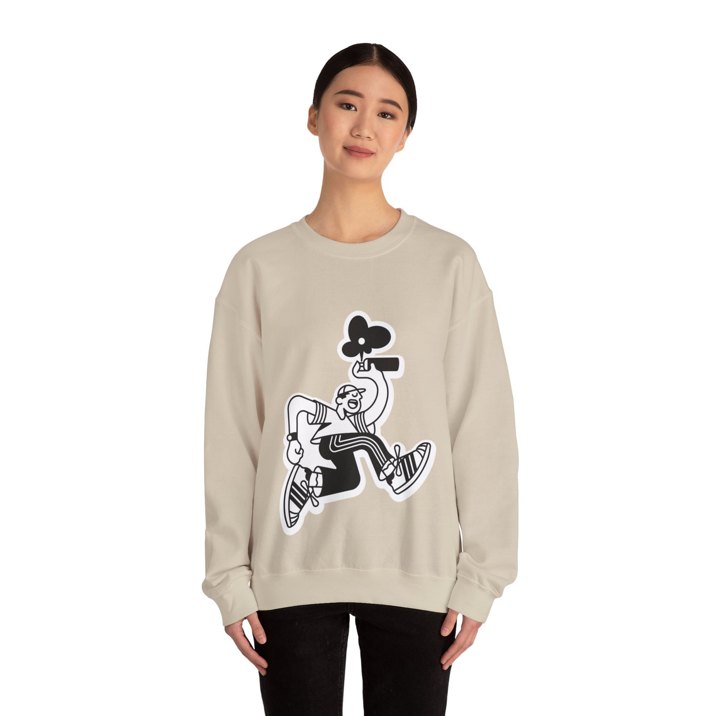 Urban Street Art Wear Sweatshirt, Graffiti Crewneck Jumper, Hip Hop Pullover, City Style Top, Unisex Urban Fashion