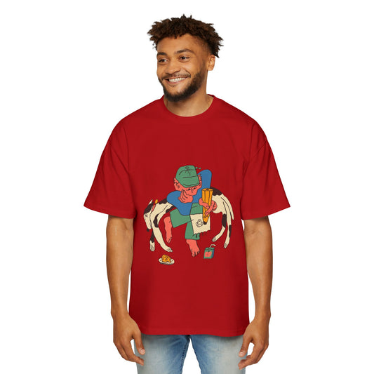 Oversized T-Shirt Abstract Design, Men's Tee, Streetwear Shirt, Boho Graphic Top, Casual Wear