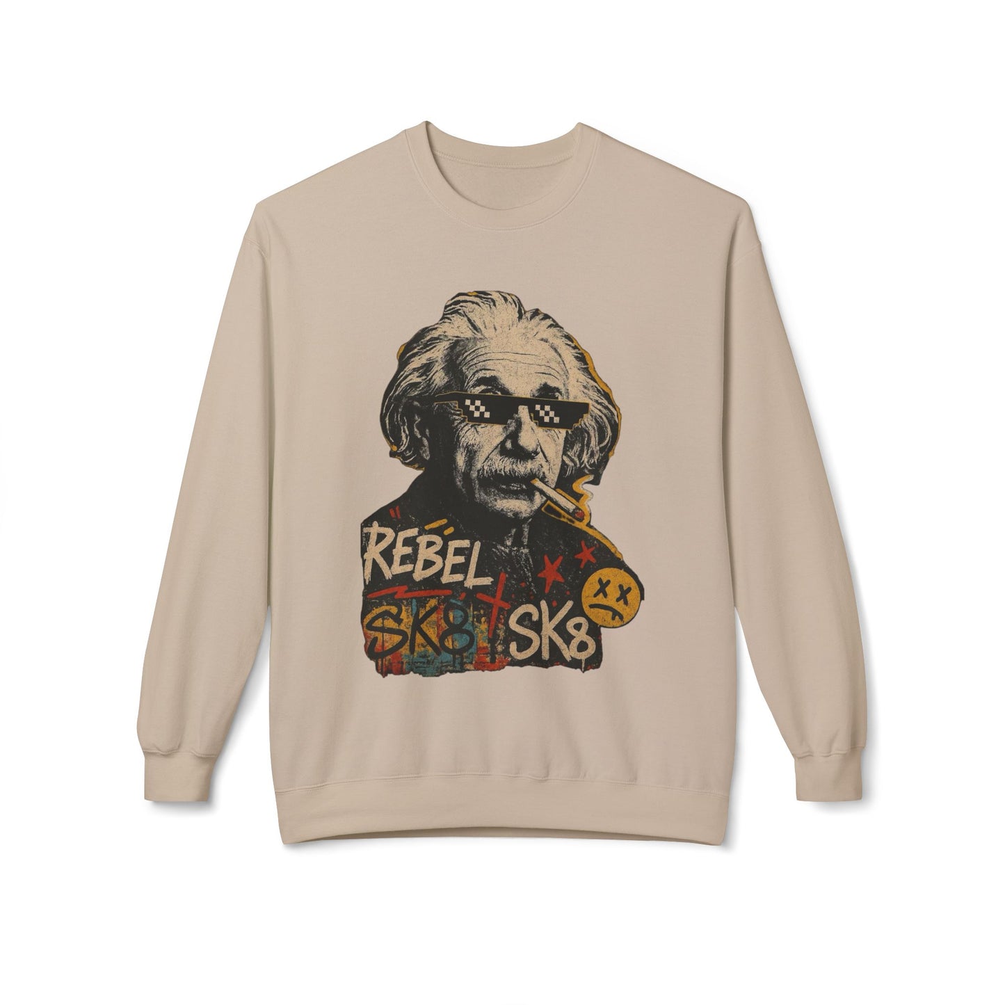 Rebel Sweatshirt, Distressed Rebel Sweater, Vintage Rebel Jumper, Edgy Rebel Pullover, Rebel Clothing, Rebel Apparel