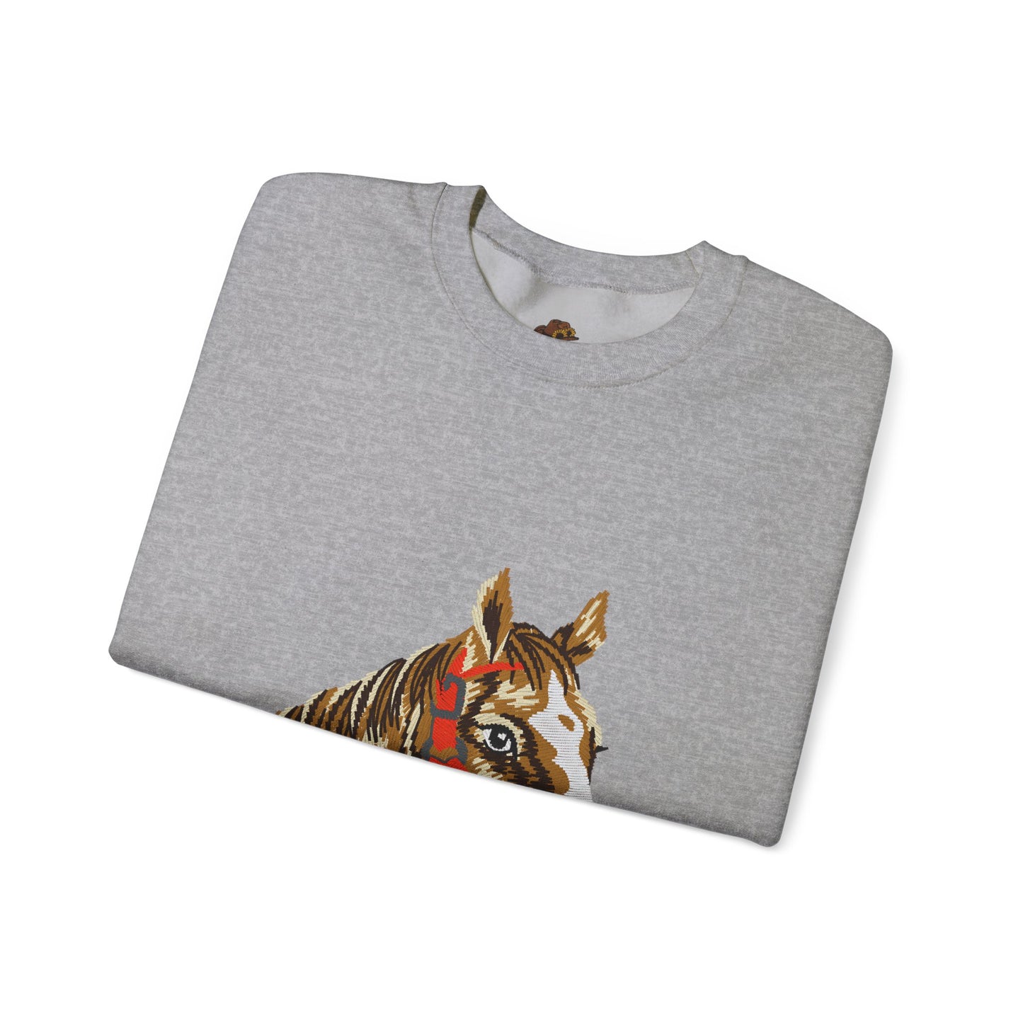 Horse Painting Heavy Blend Sweatshirt, Equestrian Art Apparel, Horse Lover Gift, Hand Painted Horse Design, Equine Sweatshirt