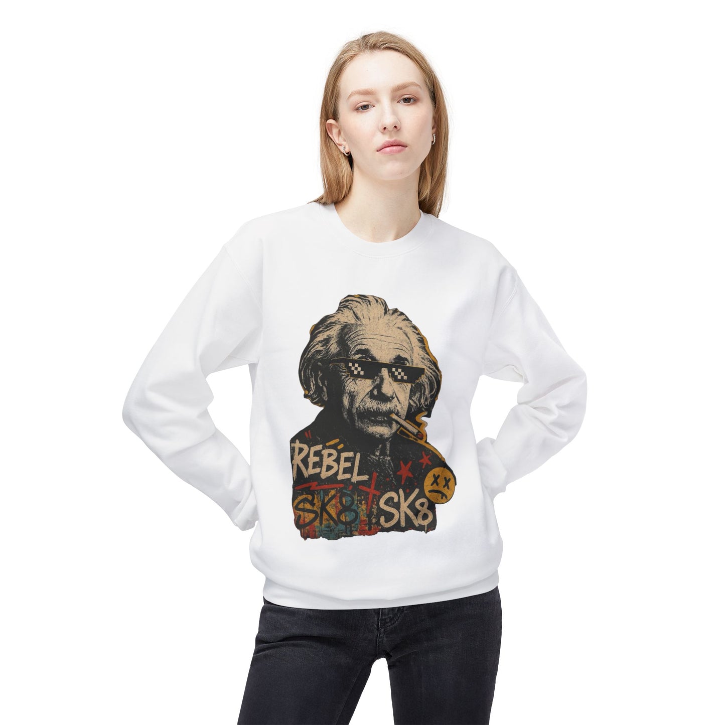 Rebel Sweatshirt, Distressed Rebel Sweater, Vintage Rebel Jumper, Edgy Rebel Pullover, Rebel Clothing, Rebel Apparel