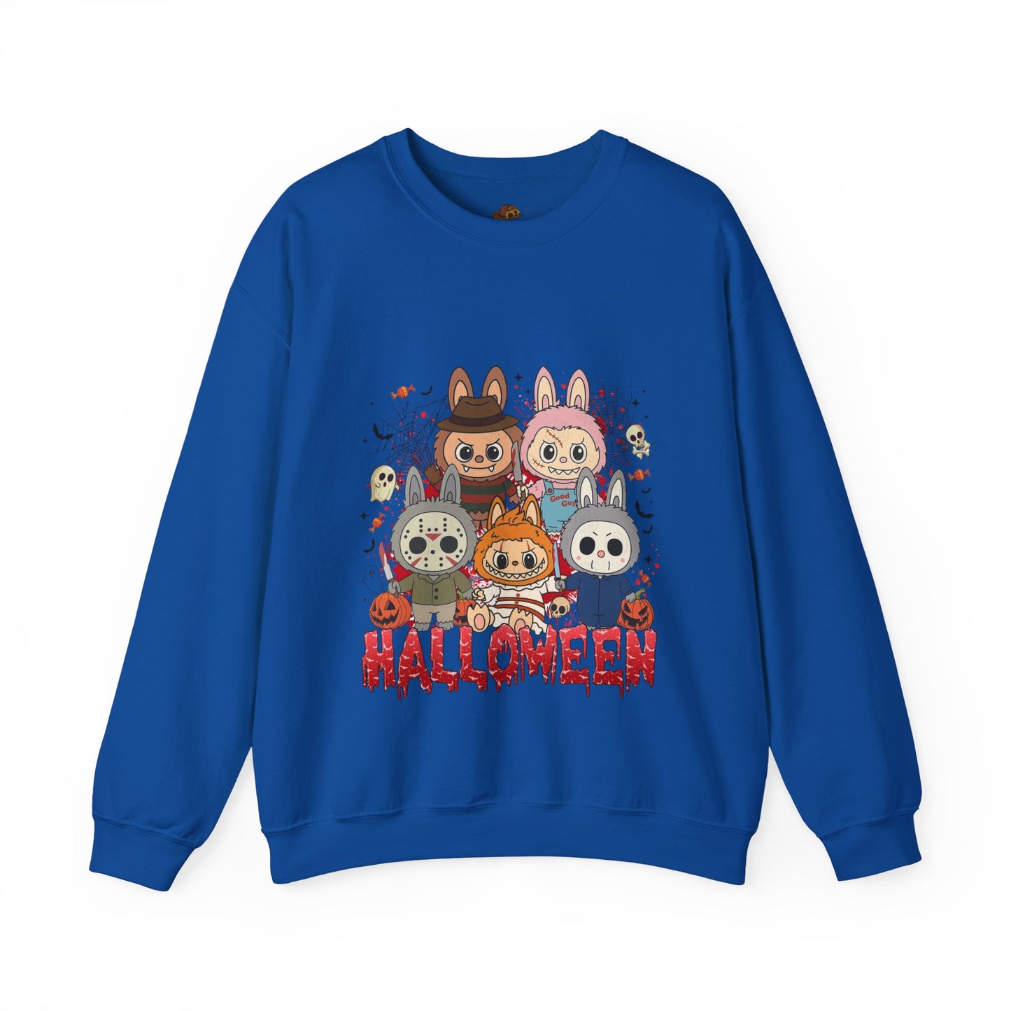 Labubu Halloween Sweatshirt, Cute Monster Costume Pullover, Trick or Treat Jumper, Spooky Cartoon Sweater, Unisex Monster Hoodie
