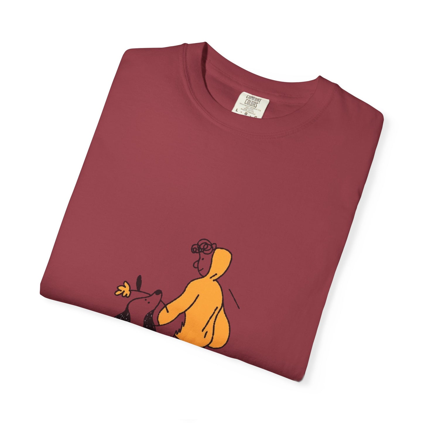 Casual Graphic T-Shirt for Dog Lovers, Cute Pet Walk Tee, Unisex Apparel, Gift for Animal Lovers, Everyday Wear