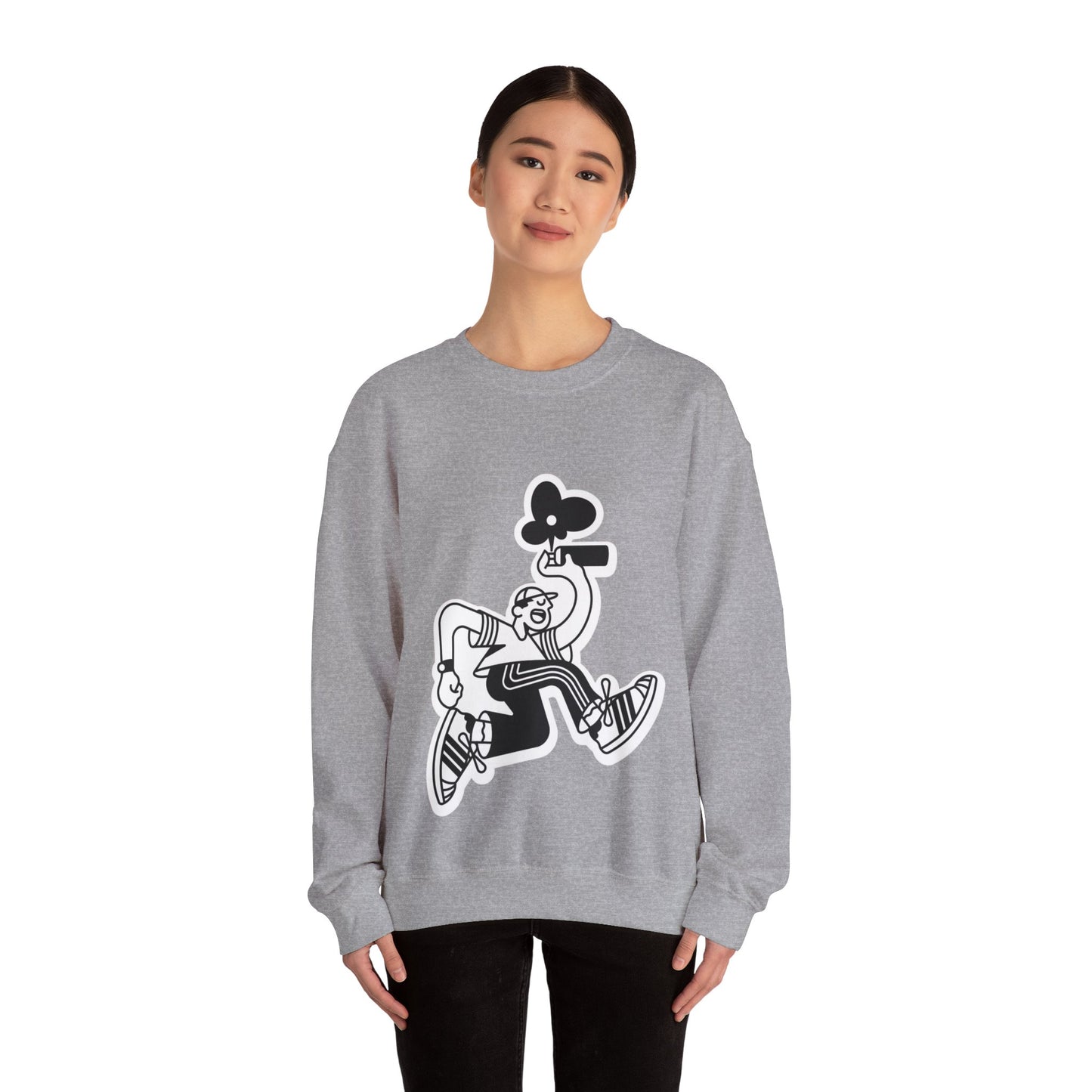 Urban Street Art Wear Sweatshirt, Graffiti Crewneck Jumper, Hip Hop Pullover, City Style Top, Unisex Urban Fashion