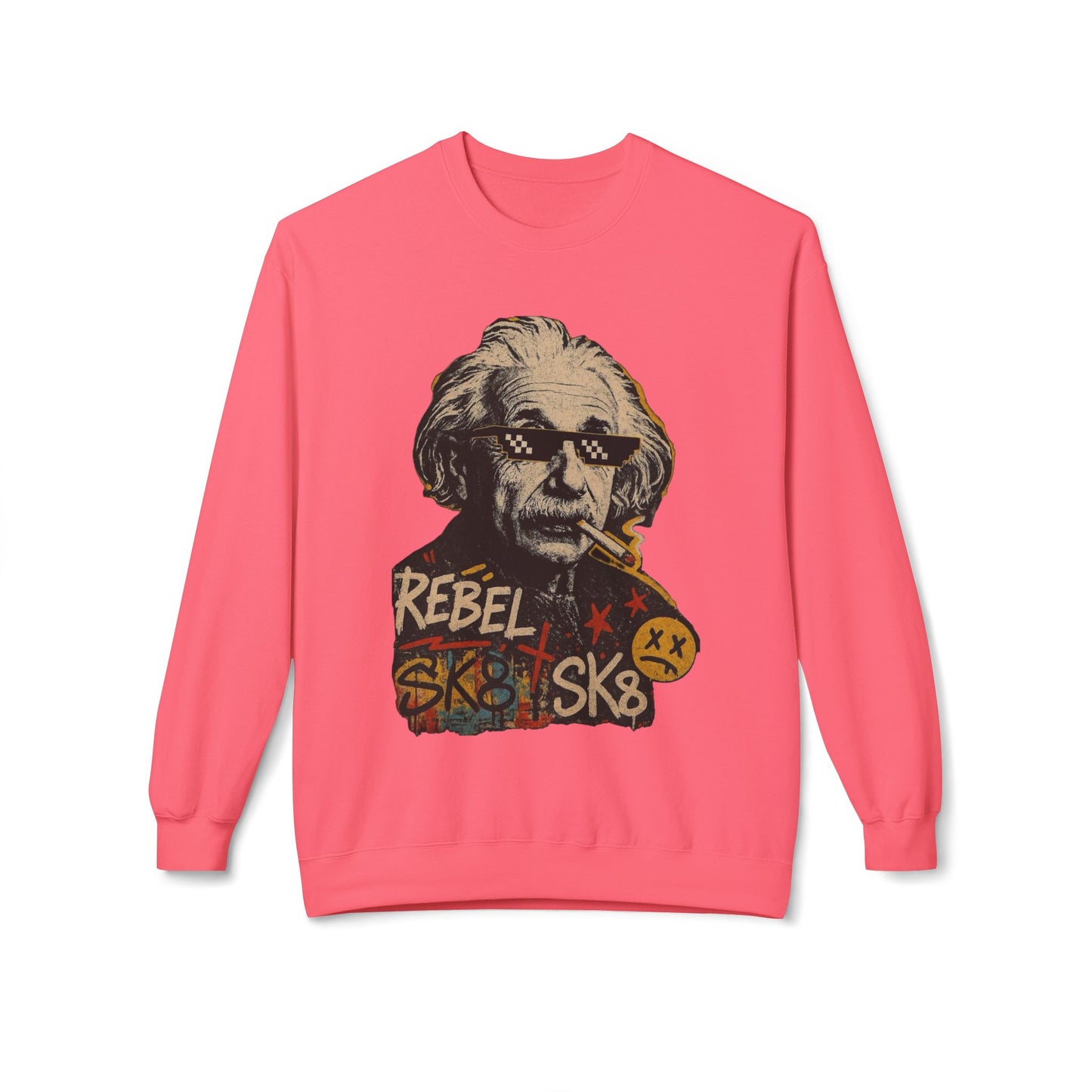 Rebel Sweatshirt, Distressed Rebel Sweater, Vintage Rebel Jumper, Edgy Rebel Pullover, Rebel Clothing, Rebel Apparel