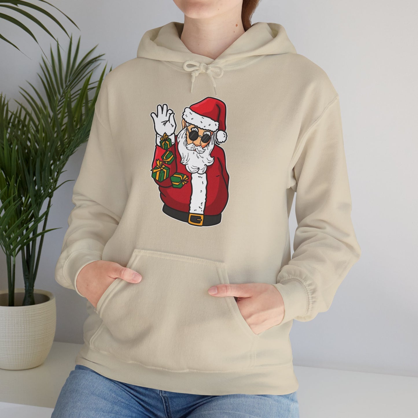 Hooded Sweatshirt Cool Salt Bae Santa with Gifts Unisex Heavy Blend™