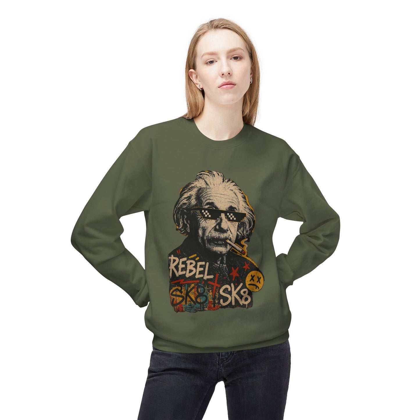 Rebel Sweatshirt, Distressed Rebel Sweater, Vintage Rebel Jumper, Edgy Rebel Pullover, Rebel Clothing, Rebel Apparel