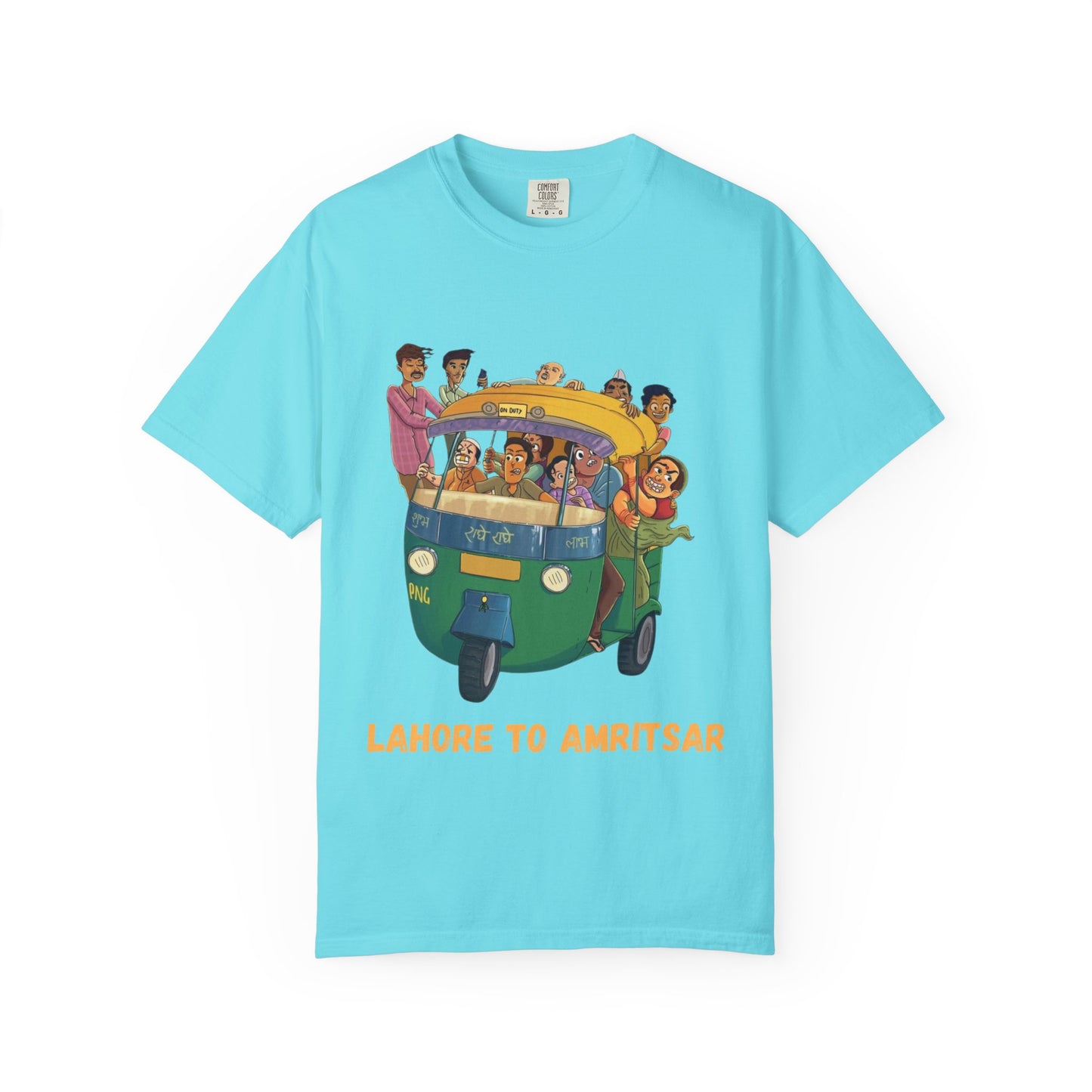 Vibrant Travel T-Shirt - Fun Lahore to Amritsar Design, Perfect for Adventurers, Travel Lovers, Gift Ideas, Casual Wear, Summer Style