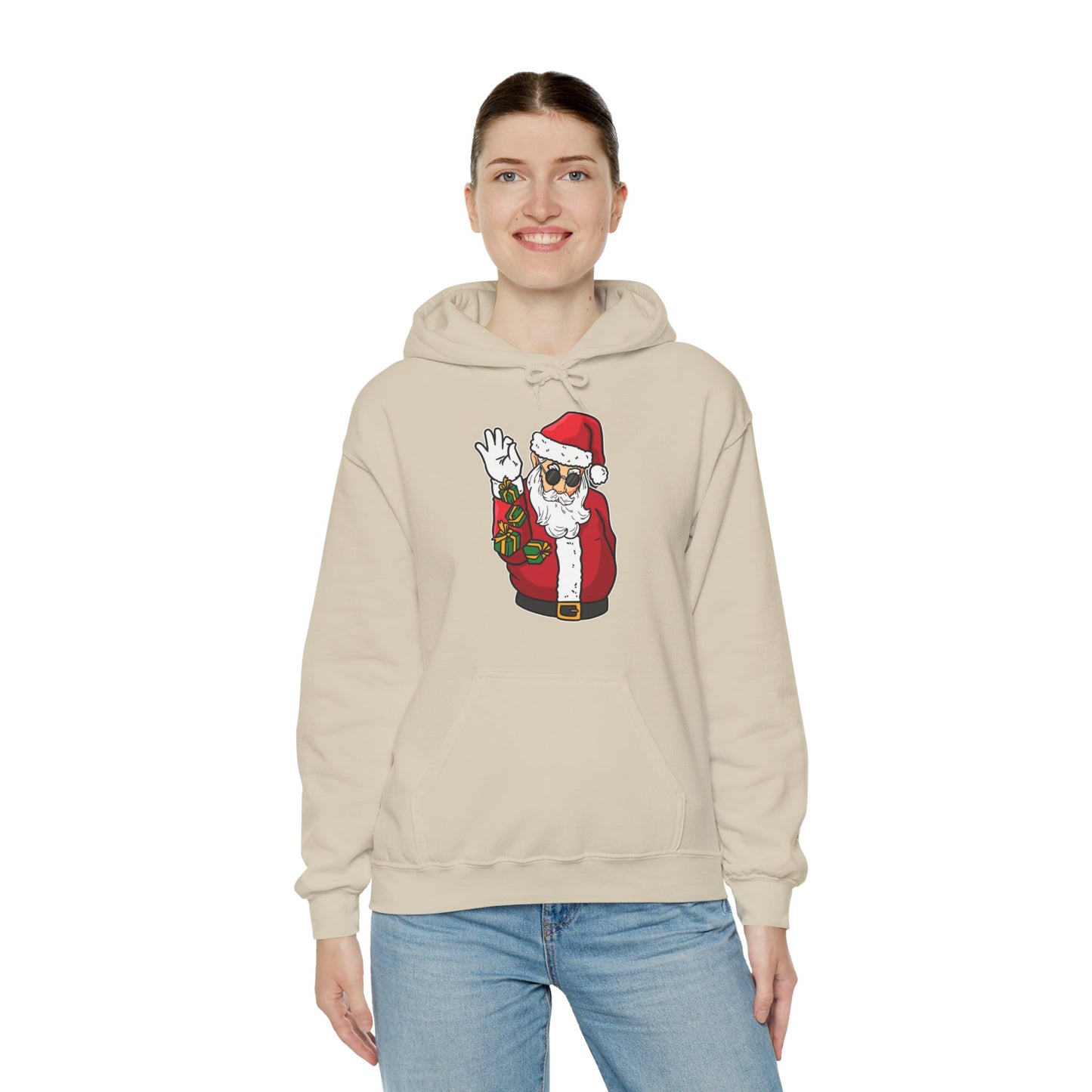 Hooded Sweatshirt Cool Salt Bae Santa with Gifts Unisex Heavy Blend™