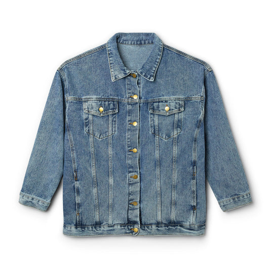 Embroidery Custom Text Women's Denim Jacket, Birthday Gift, Vintage Style, Casual Wear, Retro Fashion, 60th Celebrationm