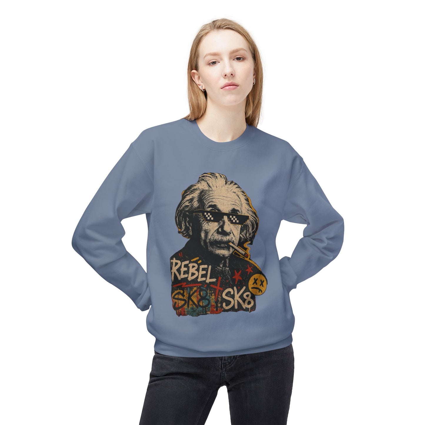 Rebel Sweatshirt, Distressed Rebel Sweater, Vintage Rebel Jumper, Edgy Rebel Pullover, Rebel Clothing, Rebel Apparel