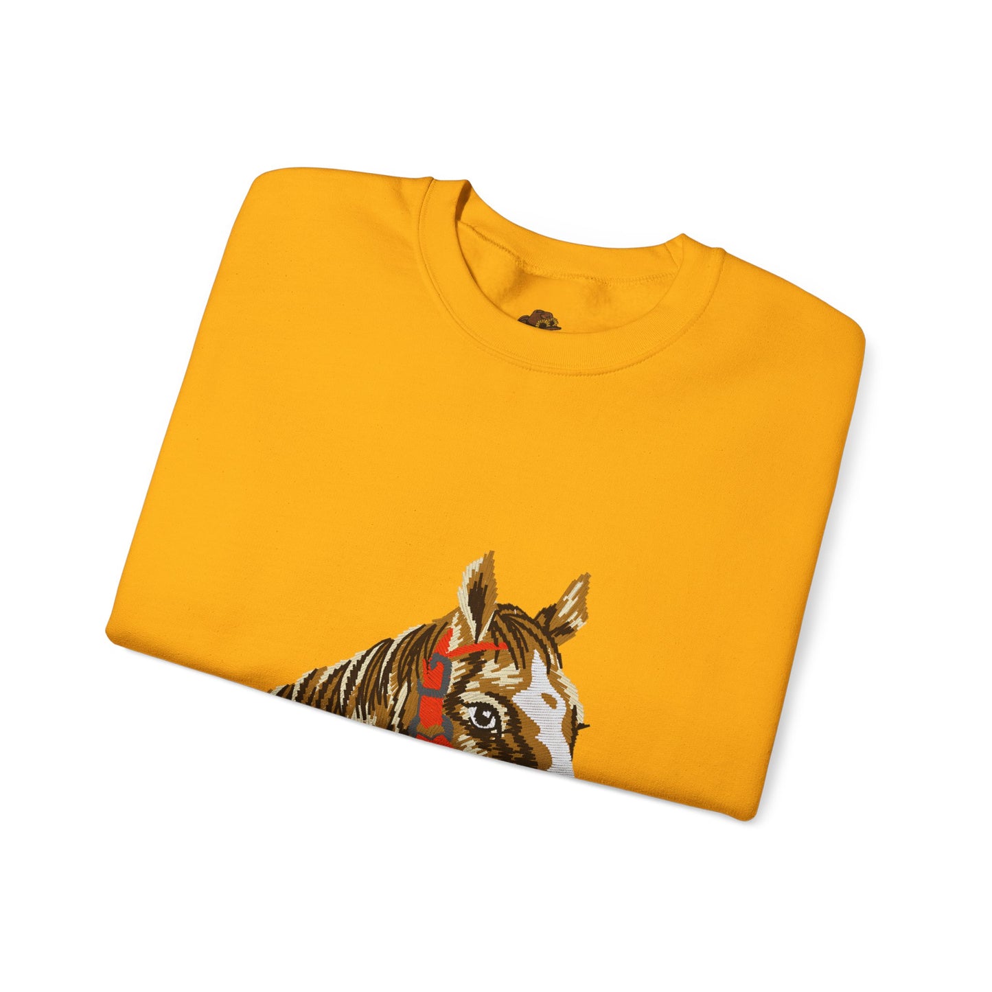 Horse Painting Heavy Blend Sweatshirt, Equestrian Art Apparel, Horse Lover Gift, Hand Painted Horse Design, Equine Sweatshirt