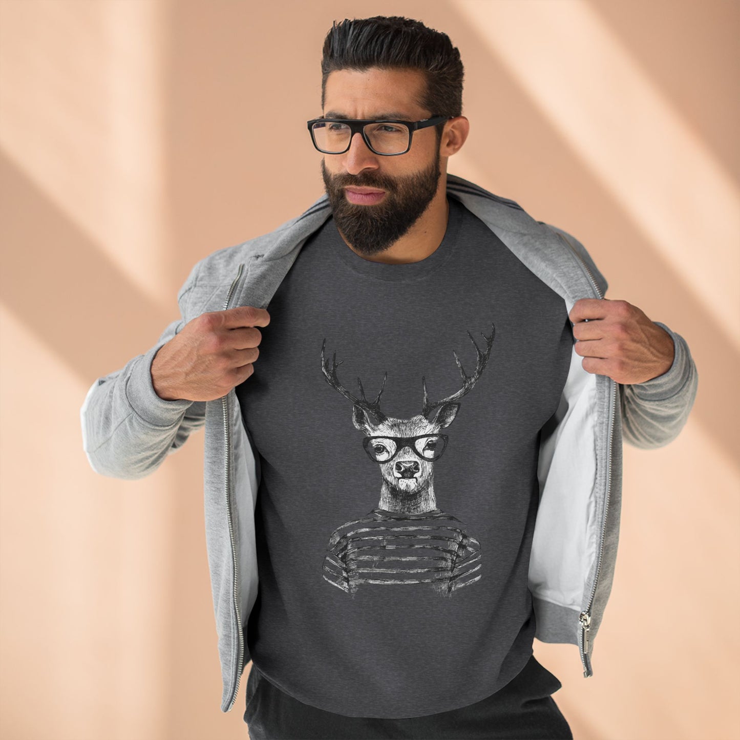 Quirky Animal Graphic Sweatshirt, Cute Unisex Crewneck, Cozy Fashion, Gift for Nature Lovers, Stylish Casual Wear