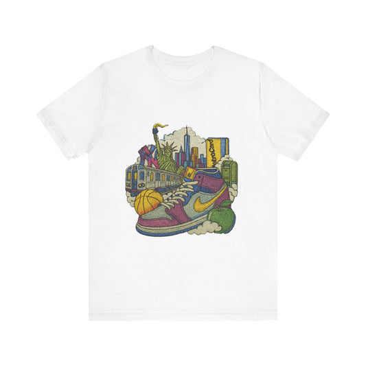 New York City Urban Vibe Graphic Tee, Casual Wear, Street Style, Unisex Fashion, Unique Gift, Sports Enthusiast T-Shirt