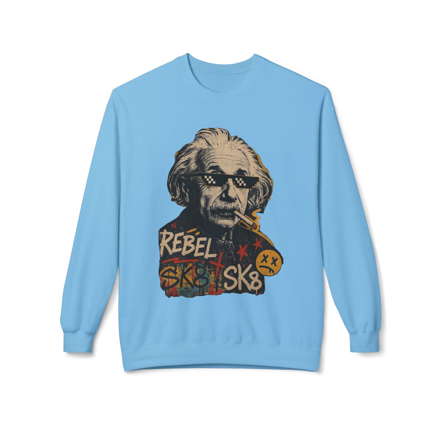 Rebel Sweatshirt, Distressed Rebel Sweater, Vintage Rebel Jumper, Edgy Rebel Pullover, Rebel Clothing, Rebel Apparel