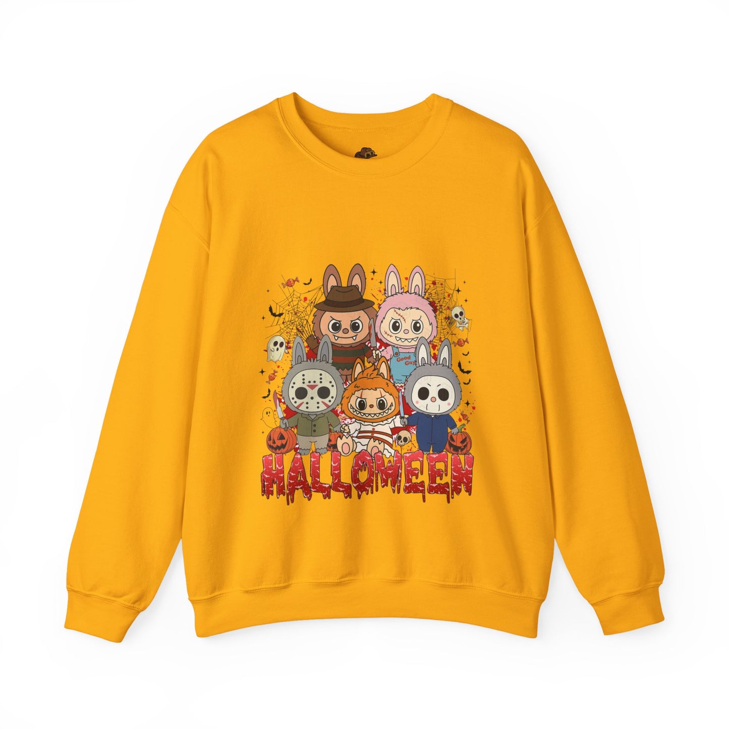 Labubu Halloween Sweatshirt, Cute Monster Costume Pullover, Trick or Treat Jumper, Spooky Cartoon Sweater, Unisex Monster Hoodie