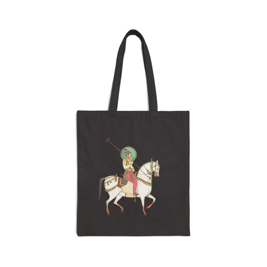 Stylish Cotton Canvas Tote Bag with Equestrian Design, Reusable Shopping Bag, Eco-Friendly Gift, Horse Lover Tote, All-Purpose Canvas Bag