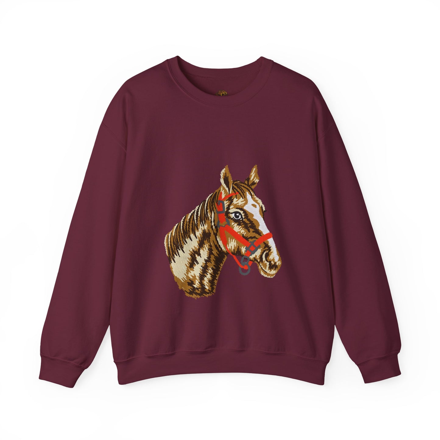 Horse Painting Heavy Blend Sweatshirt, Equestrian Art Apparel, Horse Lover Gift, Hand Painted Horse Design, Equine Sweatshirt