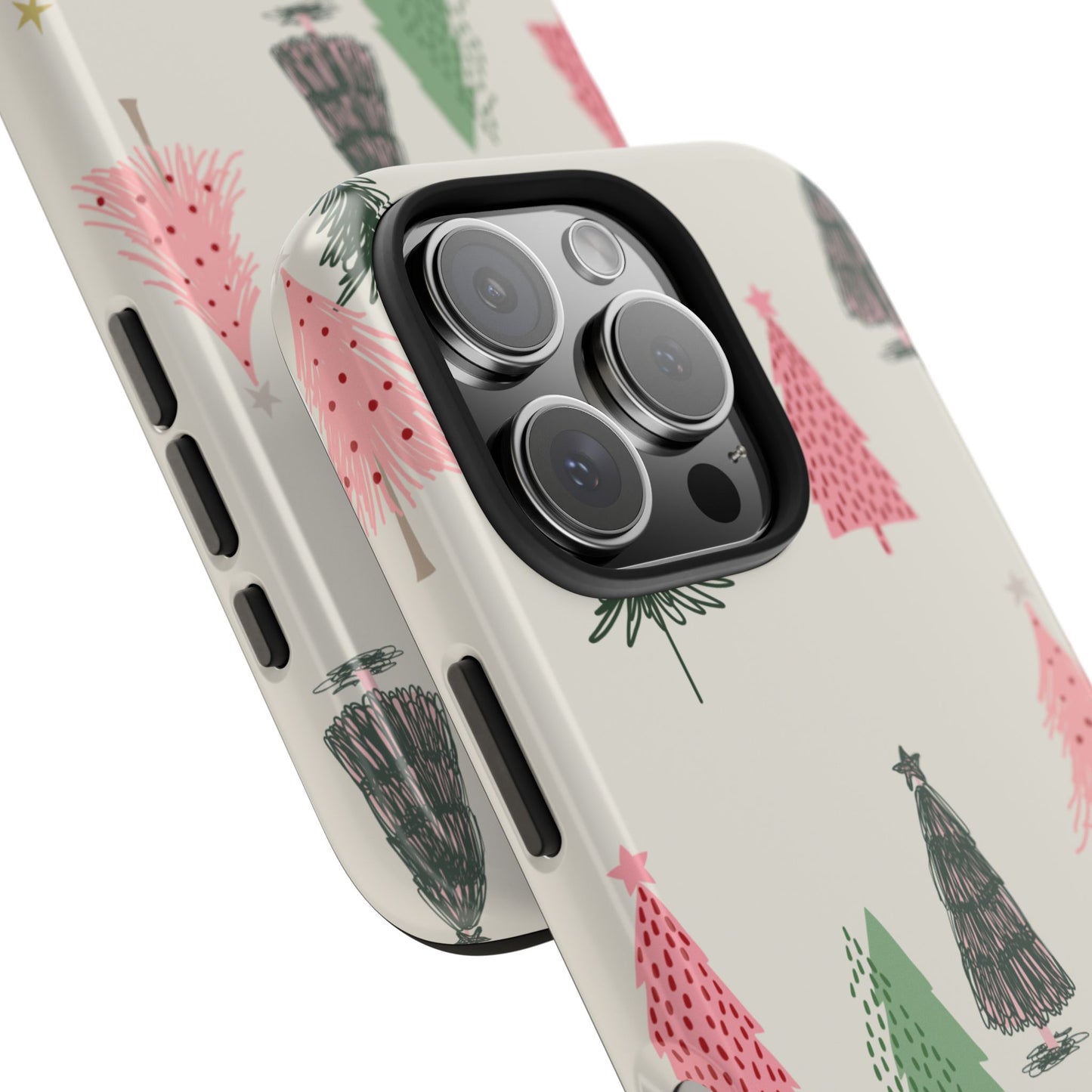 Snowman Phone Case with Forest Trees and Snowflakes Cute Holiday Design Protective Cover for Christmas and Cozy Seasonal Vibes