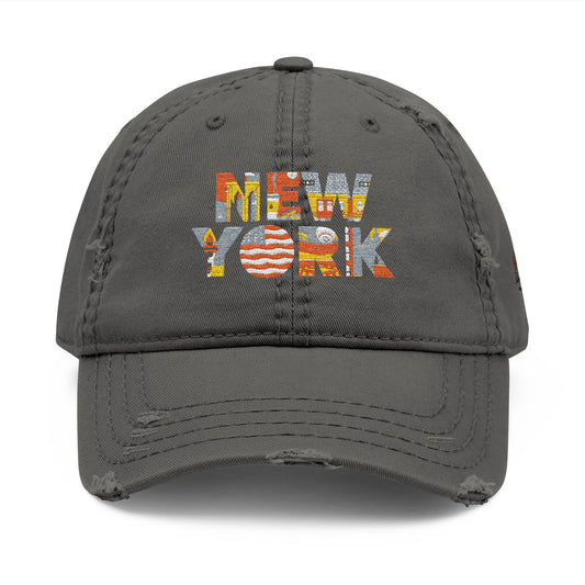 Distressed Embroidered Dad Hat, Casual Vintage Cap for Outdoor Adventures, Gifts for Dads, Fashion Statement, Everyday Wear