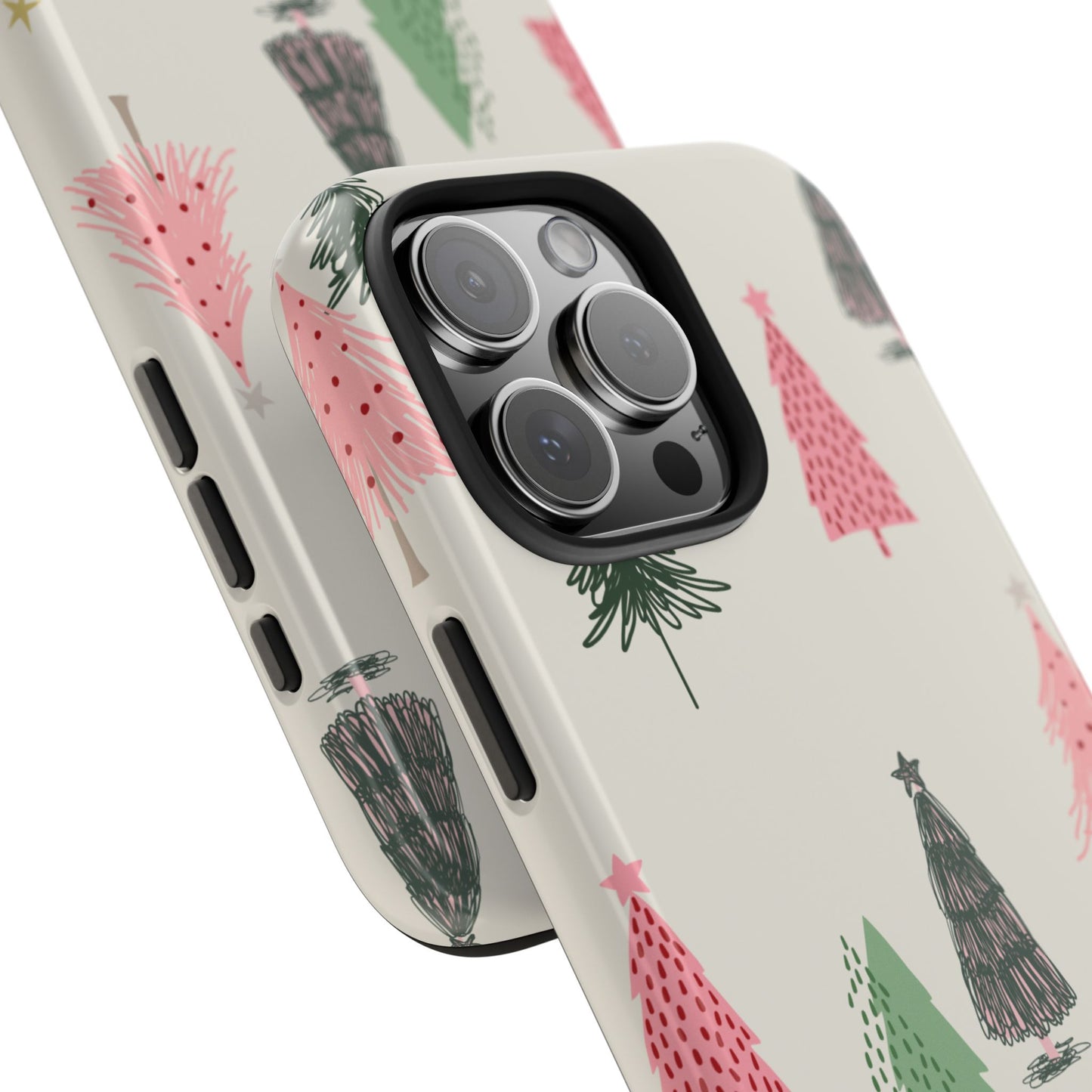 Snowman Phone Case with Forest Trees and Snowflakes Cute Holiday Design Protective Cover for Christmas and Cozy Seasonal Vibes