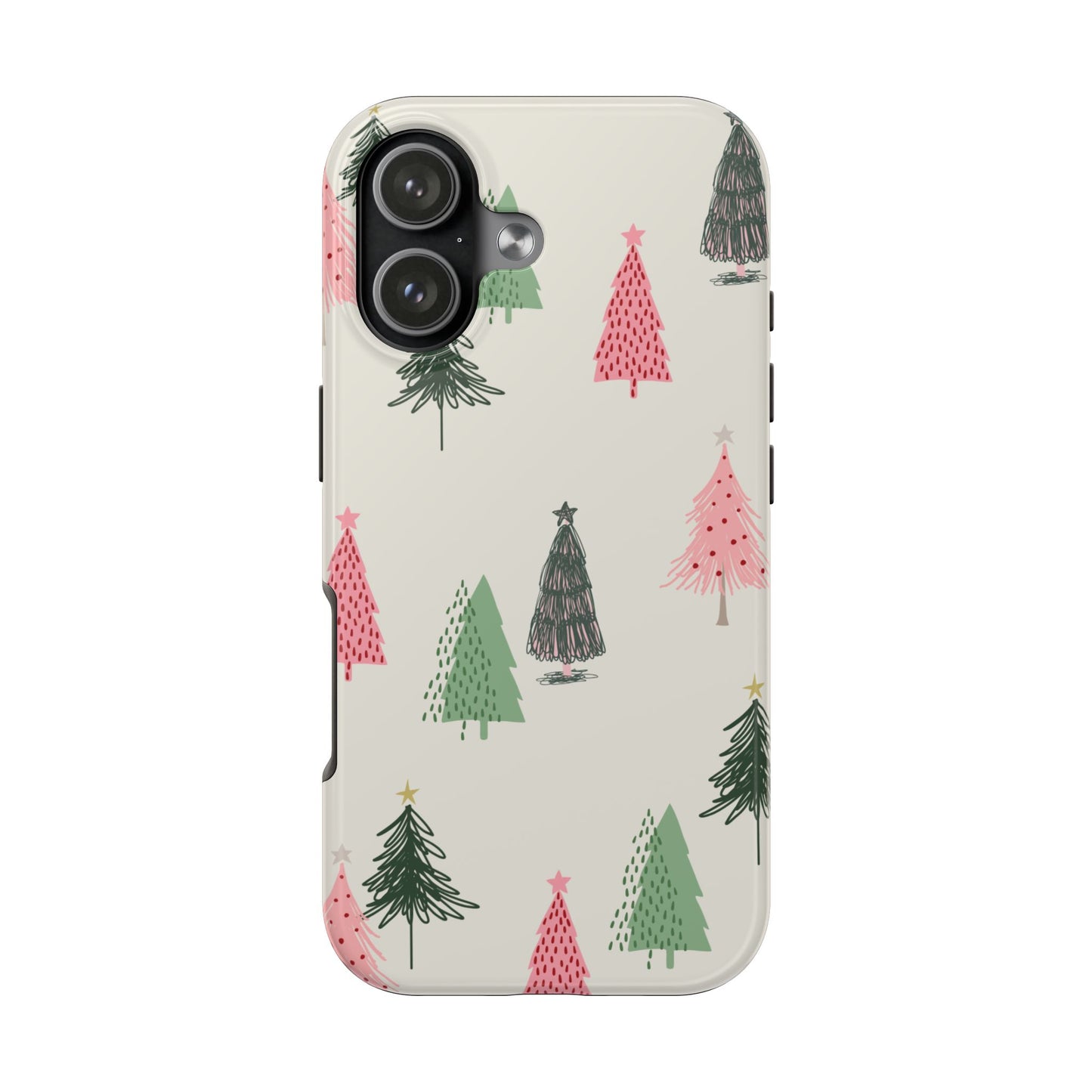 Snowman Phone Case with Forest Trees and Snowflakes Cute Holiday Design Protective Cover for Christmas and Cozy Seasonal Vibes