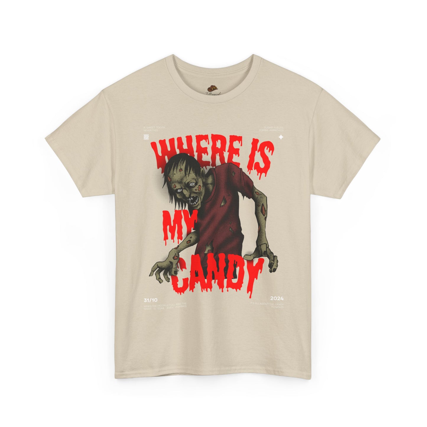 Halloween Zombie Oversized Tee, Spooky Shirt, Men's Graphic T-shirt, Casual Fall Fashion, Perfect for Halloween Parties