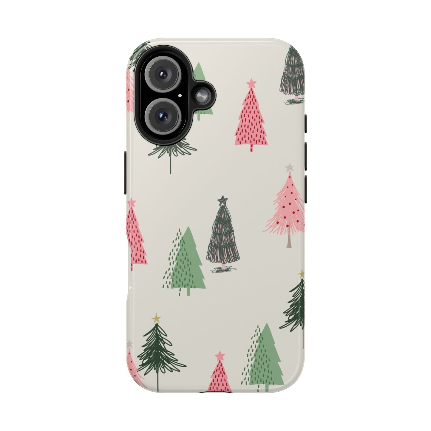 Snowman Phone Case with Forest Trees and Snowflakes Cute Holiday Design Protective Cover for Christmas and Cozy Seasonal Vibes