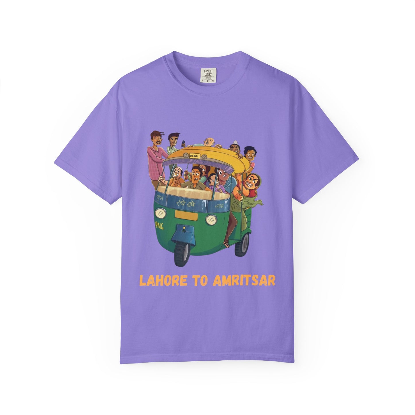 Vibrant Travel T-Shirt - Fun Lahore to Amritsar Design, Perfect for Adventurers, Travel Lovers, Gift Ideas, Casual Wear, Summer Style