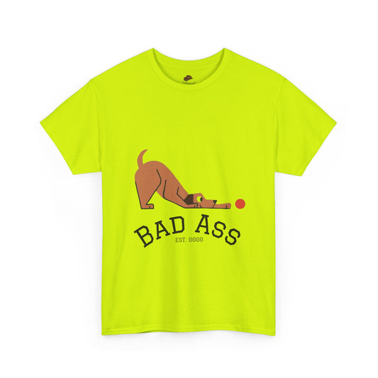 Bad Ass unisex Tee, Heavy Oversized T-Shirt for Tough Guys, Cool Streetwear Shirt, Edgy Graphic Tee, Bold Men's Fashion Top