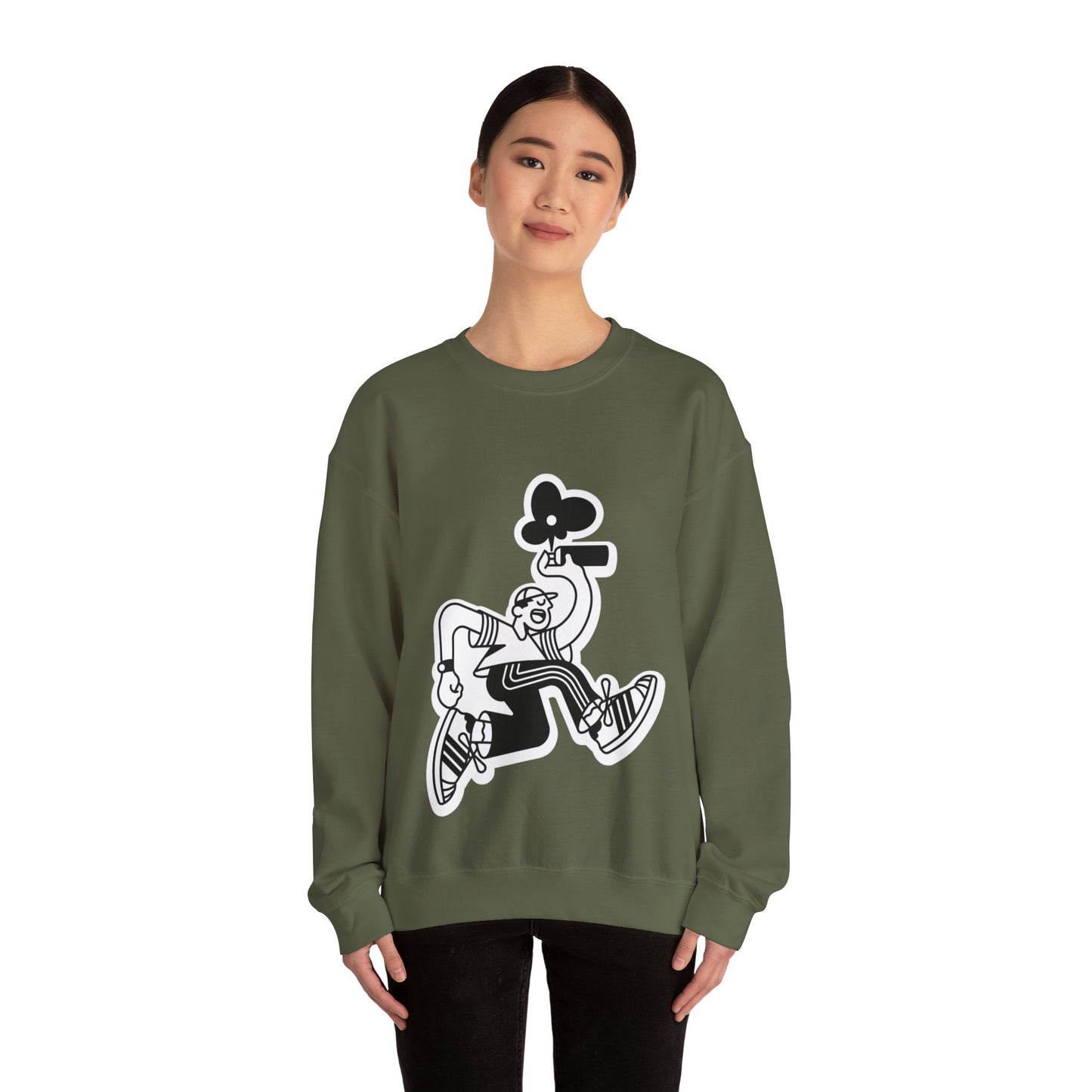 Urban Street Art Wear Sweatshirt, Graffiti Crewneck Jumper, Hip Hop Pullover, City Style Top, Unisex Urban Fashion