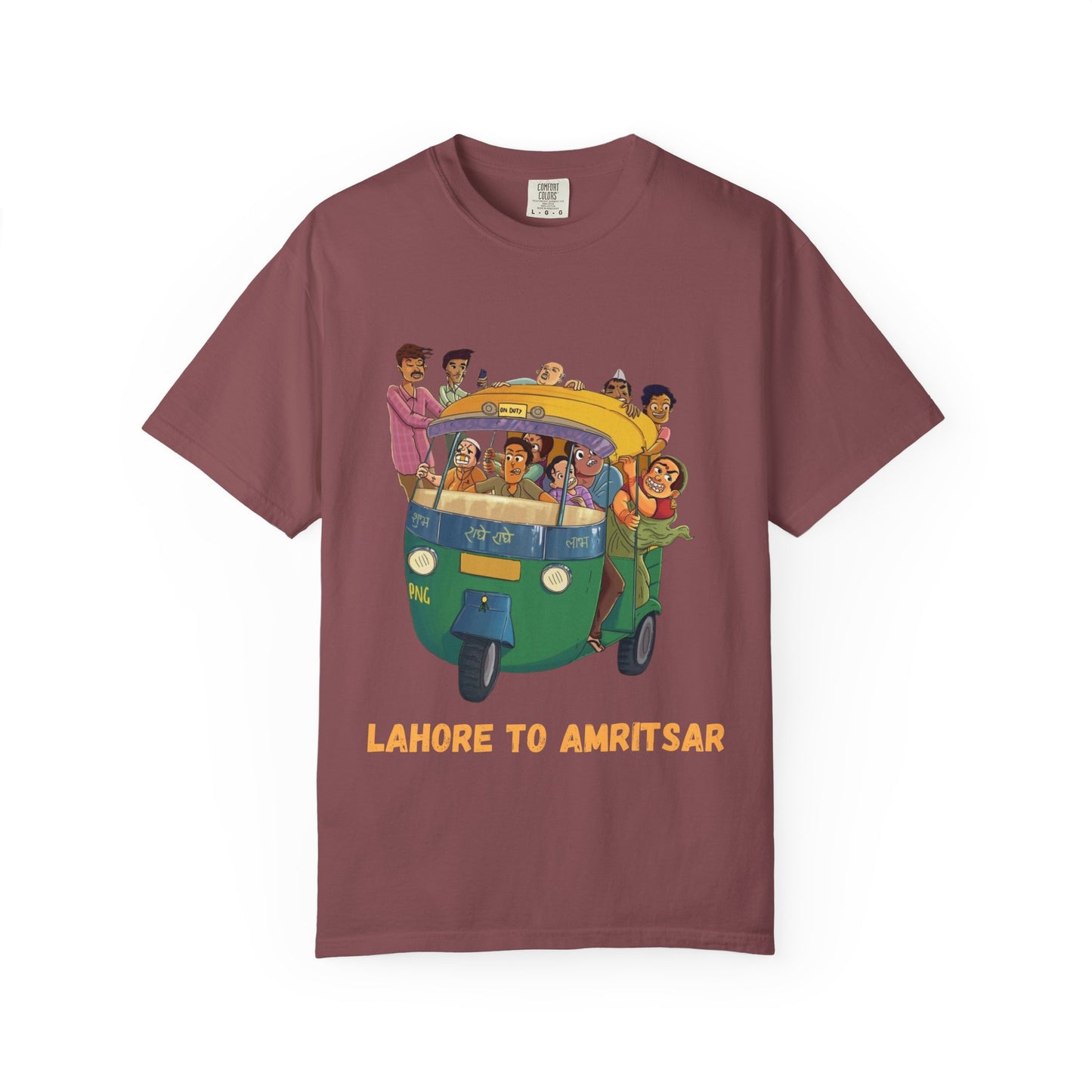Vibrant Travel T-Shirt - Fun Lahore to Amritsar Design, Perfect for Adventurers, Travel Lovers, Gift Ideas, Casual Wear, Summer Style