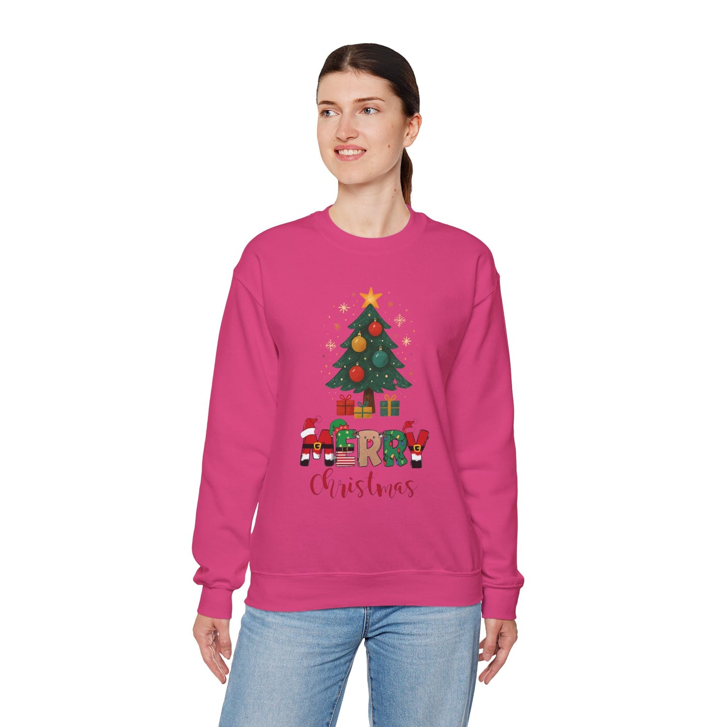 Unisex Christmas Vibes Crewneck Sweatshirt, Christmas outfit Holiday Vibes